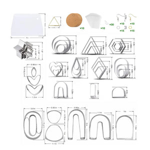 141Pcs Polymer Clay Jewelry Making Kit with Earring Hooks and Cards