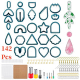 142Pcs Jewelry Mold Tools for DIY Earrings Polymer Clay Cutters with Storage Bag