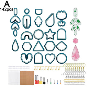 142Pcs Polymer Clay Cutters Set DIY Jewelry Making Mold