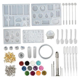 Epoxy Resin Casting Kit with Silicone Molds, Glitter, Drills - Jewelry Tools