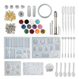 Epoxy Resin Casting Kit with Silicone Molds, Glitter, Drills - Jewelry Tools