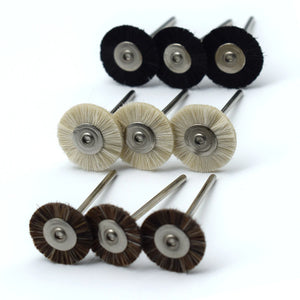 144PCS Jewelry Bristle Brushes 2.35MM Shank For Polishing 19/22/25MM