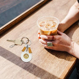 144Pcs Acrylic Blank Keychains with Tassel Pendant for DIY Project