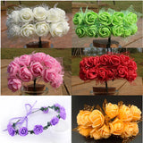 144Pcs Small Foam Roses Artificial Flowers Home Decor Wedding Christmas Garland
