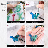 144Pc Silicone Letter Resin Mold Kit Epoxy Resin Casting Mold Set