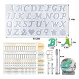 144Pc Silicone Letter Resin Mold Kit Epoxy Resin Casting Mold Set