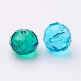 144pcs Mixed Faceted Abacus Crystal Suncatcher Glass Beads 10x7mm