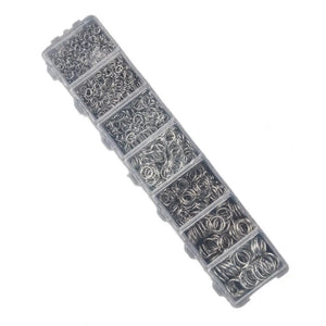 1450 Pcs Alloy Open Jump Rings Split Rings for DIY Jewelry Making Findings