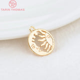 10PCS 24K Plated Star Sun Moon Charms Pendants DIY Jewelry Findings