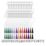 146 Pcs Acrylic Keychain Blank Set w/ Tassels for DIY Crafts