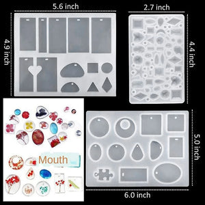 148-Piece Resin Jewelry Making Kit with Silicone Molds and Tools Set