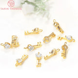 4PCS Heart Key Charms Pendants High Diy Jewelry Findings