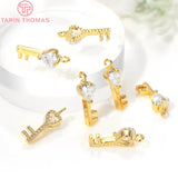 4PCS Heart Key Charms Pendants High Diy Jewelry Findings