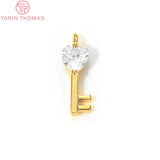 4PCS Heart Key Charms Pendants High Diy Jewelry Findings