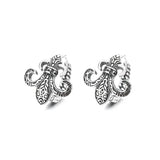 S925 Silver Anchor Circle Earrings Charms Jewelry Party Men Women
