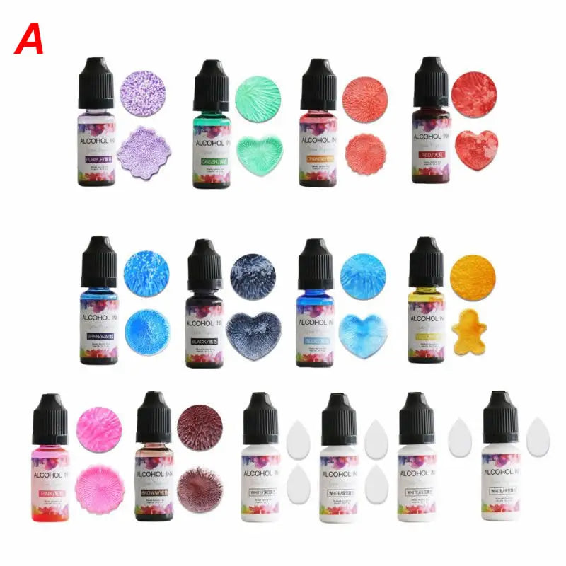 Alcohol Ink Diffusion Resin Pigment Kit - Liquid Colorant Dye Art DIY