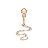 Snake Zircon Navel Piercing Stainless Steel Belly Button Ring