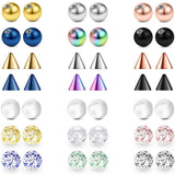 Replacement Balls for Lip/Nipple Rings + Clear Acrylic Barbell Parts