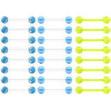 14G 16mm Clear Plastic Nipple Rings Tongue Rings Barbells Retainers