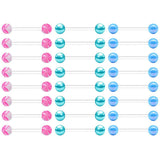 14G 16mm Clear Plastic Nipple Rings Tongue Rings Barbells Retainers