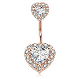 Crystal Zircon Ball Navel Rings Stainless Steel Belly Button Rings