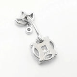 925 Silver CZ Belly Button Ring Barbell Navel Piercing