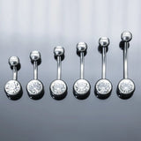 G23 Titanium Crystal Gem Navel Ring Belly Piercing - Sexy Body Jewelry