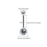 G23 Titanium Crystal Gem Navel Ring Belly Piercing - Sexy Body Jewelry