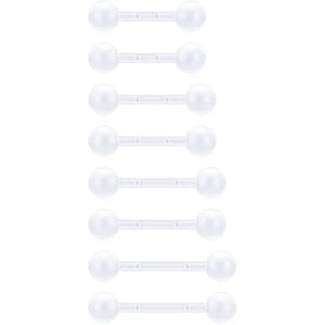 14G Plastic Straight Barbell 8-14mm Acrylic Tongue Rings Nipple Rings