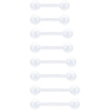 14G Plastic Straight Barbell 8-14mm Acrylic Tongue Rings Nipple Rings