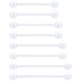 14G Plastic Straight Barbell 8-14mm Acrylic Tongue Rings Nipple Rings