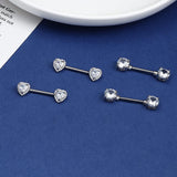 14G Stainless Steel Nipple Tongue Shield Rings Barbell Body Piercing Jewelry