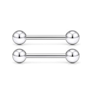 14G Surgical Steel Straight Barbell Tongue Rings Body Piercing Jewelry