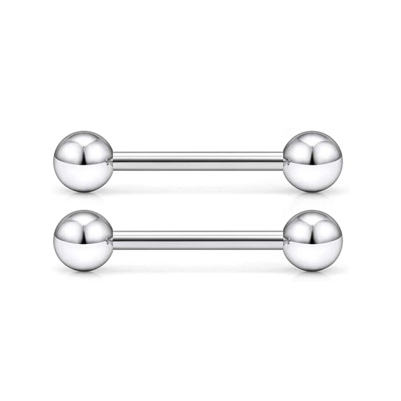 14G Surgical Steel Straight Barbell Tongue Rings Body Piercing Jewelry