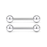 14G Surgical Steel Straight Barbell Tongue Rings Body Piercing Jewelry