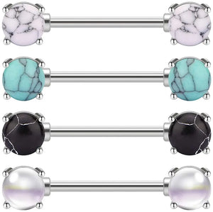14G Surgical Steel Nipple Ring Barbell Nipple Rod Piercing for Women
