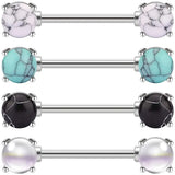 14G Surgical Steel Nipple Ring Barbell Nipple Rod Piercing for Women