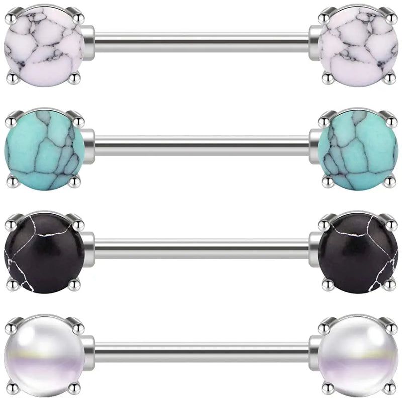 14G Surgical Steel Nipple Ring Barbell Nipple Rod Piercing for Women