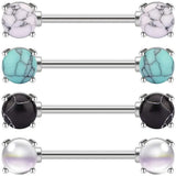 14G Surgical Steel Nipple Ring Barbell Nipple Rod Piercing for Women
