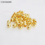 14K/18K Plated Big Hole Spacer Copper Beads for DIY Jewelry Making