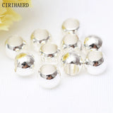 14K/18K Plated Big Hole Spacer Copper Beads for DIY Jewelry Making