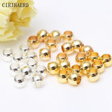 14K/18K Plated Big Hole Spacer Copper Beads for DIY Jewelry Making