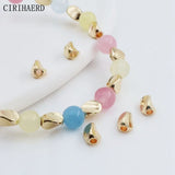 Twist Beads for DIY Jewelry Making - Brass Plated Spacer Beads