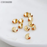 Twist Beads for DIY Jewelry Making - Brass Plated Spacer Beads