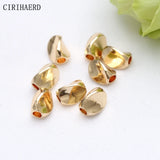 Twist Beads for DIY Jewelry Making - Brass Plated Spacer Beads