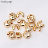 14K/18K Plated Crescent Positioning Wire Buckle Crimp Beads DIY Jewelry