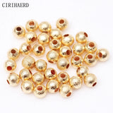 Frosted Copper Beads Jewelry Beaded Material Spacer Loose Beads
