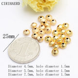 14K/18K Plated Frosted Spacer Beads DIY Bracelet Jewelry Making