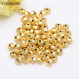 14K/18K Plated Frosted Spacer Beads DIY Bracelet Jewelry Making
