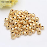 14K/18K Plated Frosted Spacer Beads DIY Bracelet Jewelry Making
